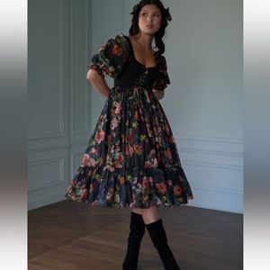 SOLD Selkie night cap French puff dress in size small